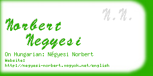 norbert negyesi business card