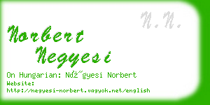 norbert negyesi business card